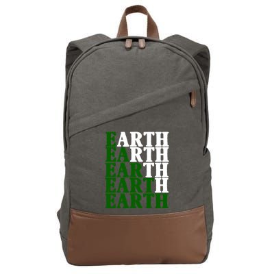 Earth Day Awareness Cotton Canvas Backpack