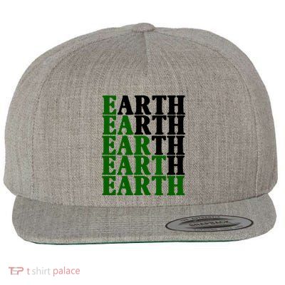Earth Day Awareness Wool Snapback Cap