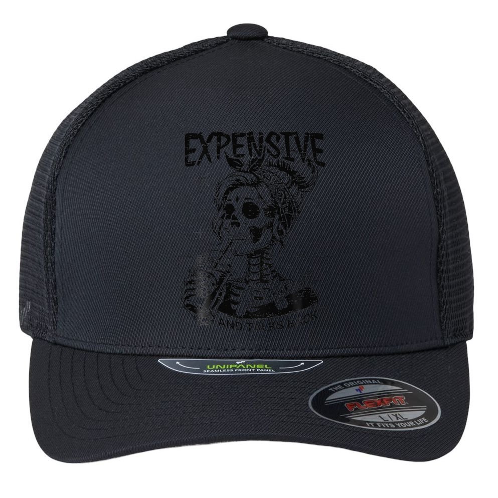 Expensive Difficult And Talks Back Mothers Day Skeleton Mom Flexfit Unipanel Trucker Cap