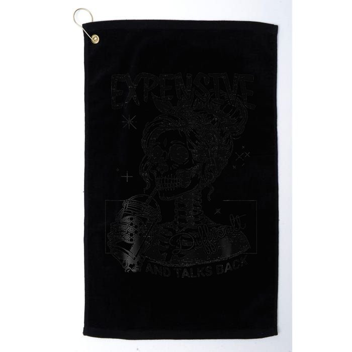 Expensive Difficult And Talks Back Mothers Day Skeleton Mom Golf Towel