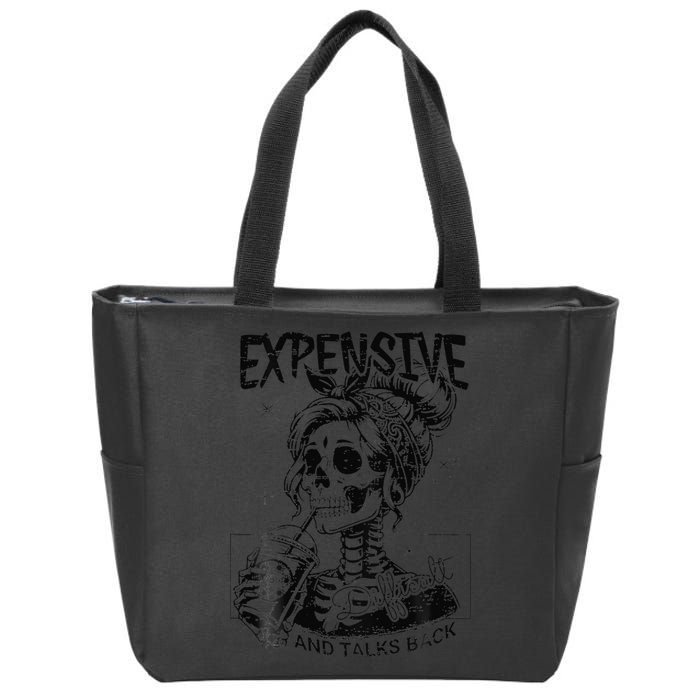 Expensive Difficult And Talks Back Mothers Day Skeleton Mom Zip Tote Bag