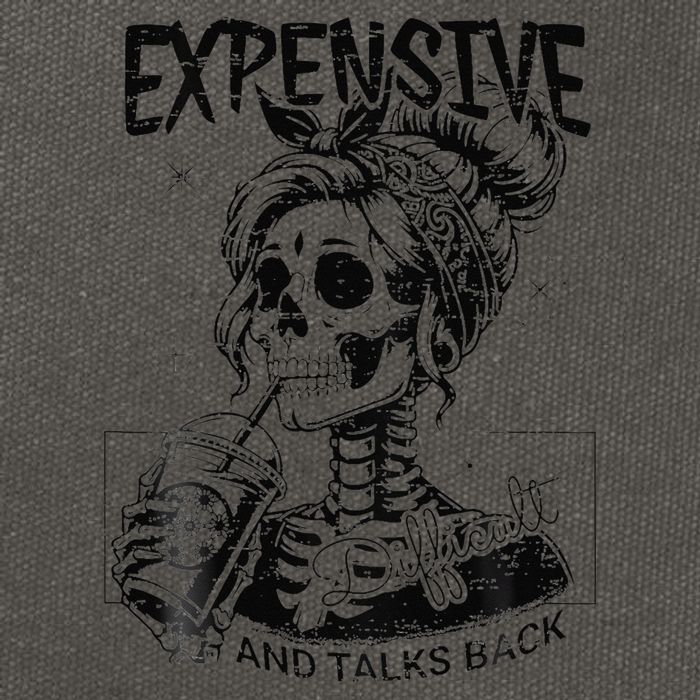 Expensive Difficult And Talks Back Mothers Day Skeleton Mom Cotton Canvas Backpack