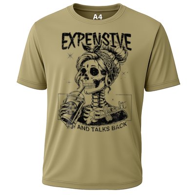 Expensive Difficult And Talks Back Mothers Day Skeleton Mom Cooling Performance Crew T-Shirt