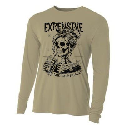 Expensive Difficult And Talks Back Mothers Day Skeleton Mom Cooling Performance Long Sleeve Crew