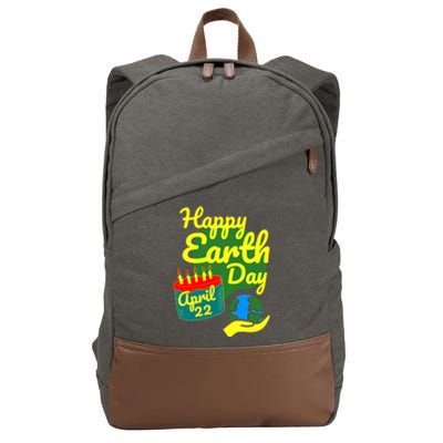 Earth Day April 22 Save Our Planet Gift Cotton Canvas Backpack