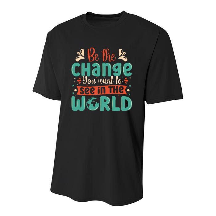 Earth Day Awareness 2024 Youth Performance Sprint T-Shirt