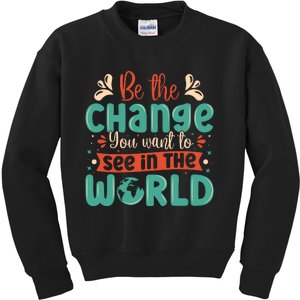 Earth Day Awareness 2024 Kids Sweatshirt