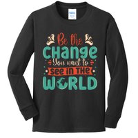 Earth Day Awareness 2024 Kids Long Sleeve Shirt