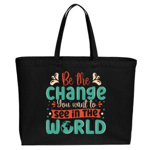 Earth Day Awareness 2024 Cotton Canvas Jumbo Tote