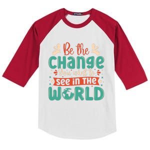 Earth Day Awareness 2024 Kids Colorblock Raglan Jersey