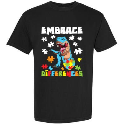 Embrace Differences Autistic Puzzle Autism Awareness Garment-Dyed Heavyweight T-Shirt