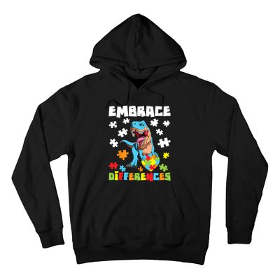 Embrace Differences Autistic Puzzle Autism Awareness Hoodie