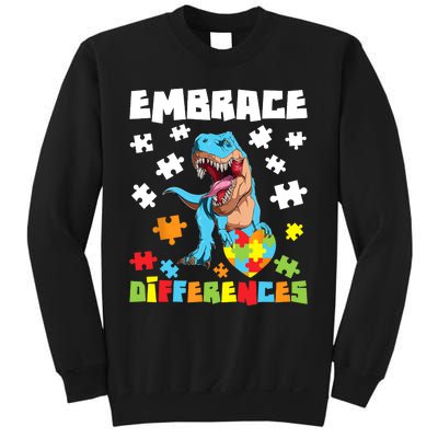 Embrace Differences Autistic Puzzle Autism Awareness Sweatshirt