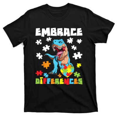 Embrace Differences Autistic Puzzle Autism Awareness T-Shirt