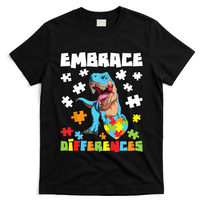 Embrace Differences Autistic Puzzle Autism Awareness T-Shirt