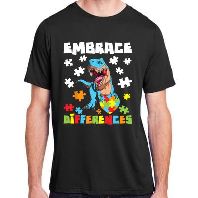 Embrace Differences Autistic Puzzle Autism Awareness Adult ChromaSoft Performance T-Shirt