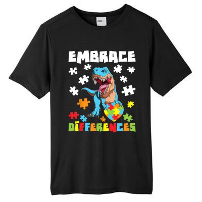 Embrace Differences Autistic Puzzle Autism Awareness Tall Fusion ChromaSoft Performance T-Shirt