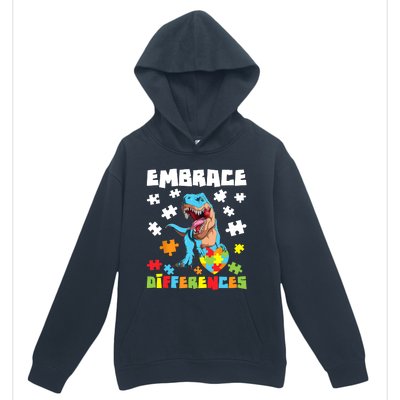 Embrace Differences Autistic Puzzle Autism Awareness Urban Pullover Hoodie