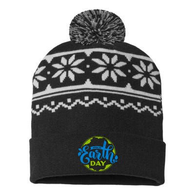 Earth Day April 22nd Awareness USA-Made Snowflake Beanie