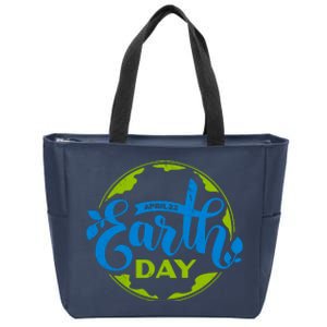 Earth Day April 22nd Awareness Zip Tote Bag