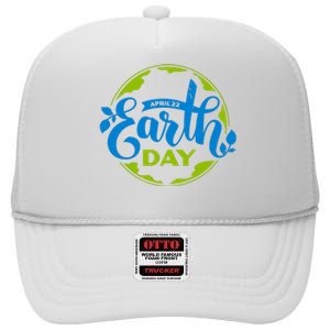 Earth Day April 22nd Awareness High Crown Mesh Back Trucker Hat