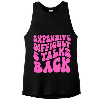 Expensive Difficult And Talks Back Retro Ladies PosiCharge Tri-Blend Wicking Tank