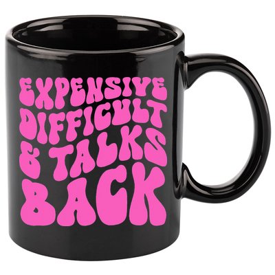 Expensive Difficult And Talks Back Retro 11oz C Handle Ceramic Mug