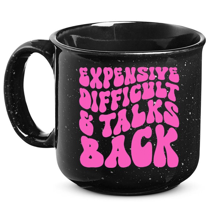 Expensive Difficult And Talks Back Retro 15oz Campfire Ceramic Mug