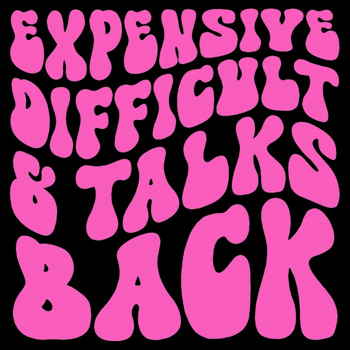 Expensive Difficult And Talks Back Retro Drawstring Bag