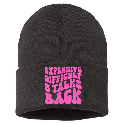 Expensive Difficult And Talks Back Retro Sustainable Knit Beanie