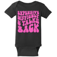 Expensive Difficult And Talks Back Retro Baby Bodysuit