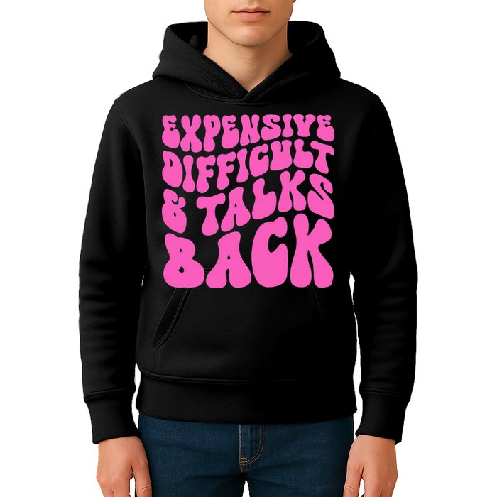 Expensive Difficult And Talks Back Retro Kids Hoodie