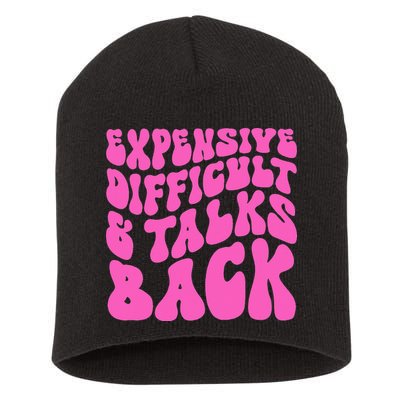 Expensive Difficult And Talks Back Retro Short Acrylic Beanie