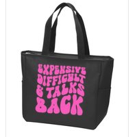 Expensive Difficult And Talks Back Retro Zip Tote Bag