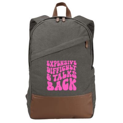 Expensive Difficult And Talks Back Retro Cotton Canvas Backpack