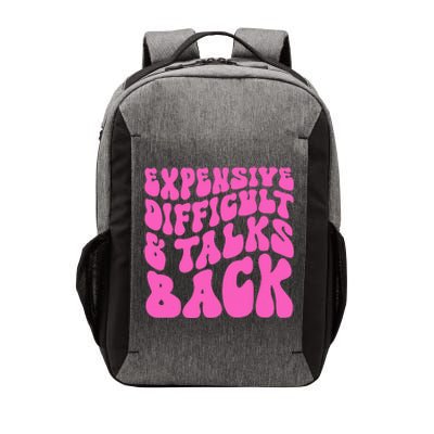 Expensive Difficult And Talks Back Retro Vector Backpack