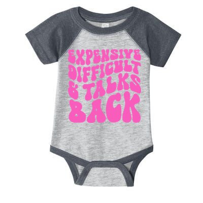 Expensive Difficult And Talks Back Retro Infant Baby Jersey Bodysuit
