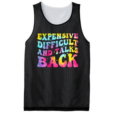 Expensive Difficult and Talks Back Groovy Mothers' Day Mesh Reversible Basketball Jersey Tank