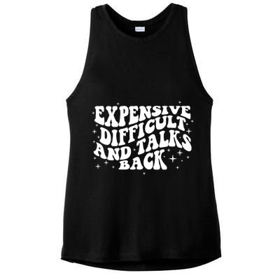 Expensive Difficult And Talks Groovy Ladies PosiCharge Tri-Blend Wicking Tank