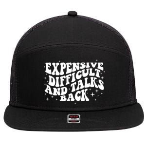 Expensive Difficult And Talks Groovy 7 Panel Mesh Trucker Snapback Hat