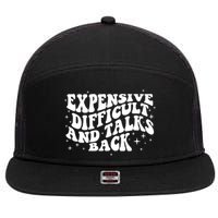 Expensive Difficult And Talks Groovy 7 Panel Mesh Trucker Snapback Hat