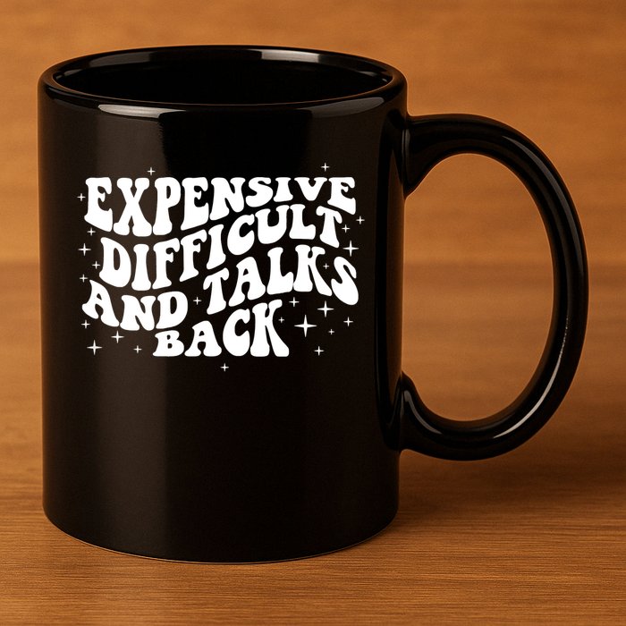 Expensive Difficult And Talks Groovy 11oz C Handle Ceramic Mug