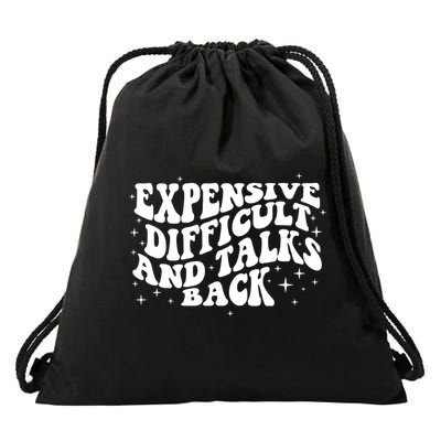Expensive Difficult And Talks Groovy Drawstring Bag