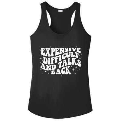 Expensive Difficult And Talks Groovy Ladies PosiCharge Competitor Racerback Tank