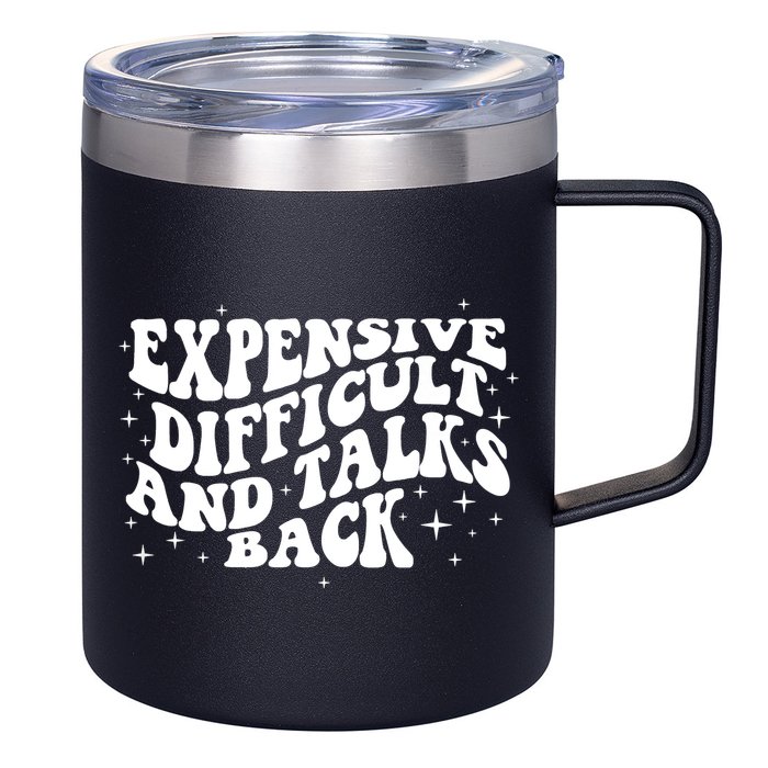 Expensive Difficult And Talks Groovy 12oz Stainless Steel Coffee Mug