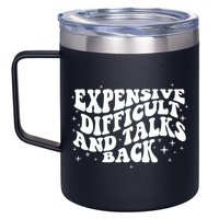 Expensive Difficult And Talks Groovy 12oz Stainless Steel Coffee Mug