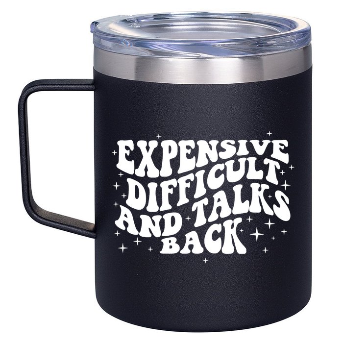 Expensive Difficult And Talks Groovy 12oz Stainless Steel Coffee Mug