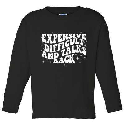 Expensive Difficult And Talks Groovy Toddler Long Sleeve Shirt
