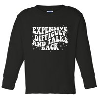 Expensive Difficult And Talks Groovy Toddler Long Sleeve Shirt