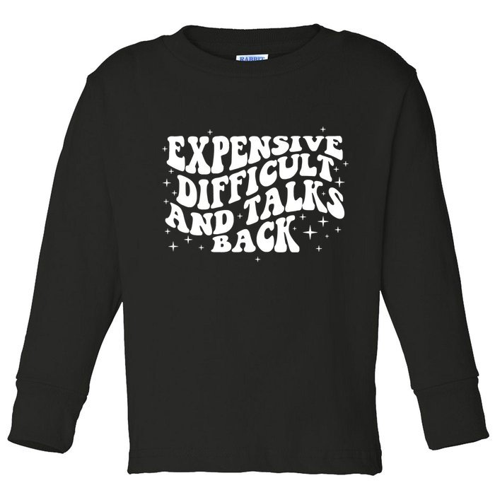 Expensive Difficult And Talks Groovy Toddler Long Sleeve Shirt